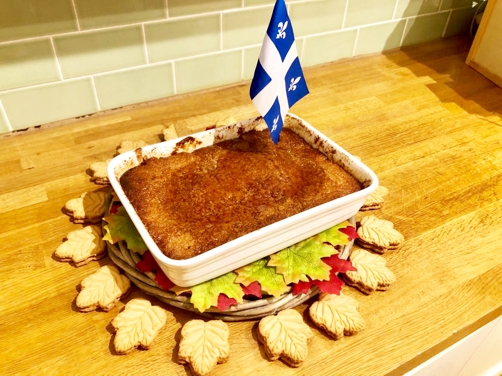 QuebecUK's tweet photo. We've got a secret...
Celebrating the Queen's #PlatinumJubilee, our team decided to take part in the #PlatinumPudding competition. 
Our colleague @BarbaraDanielQG baked our creative version of #PoudingChomeur yesterday evening.
Que pensez-vous du résultat?
#HM70 #MapleSyrup https://t.co/PqJLARIx8q