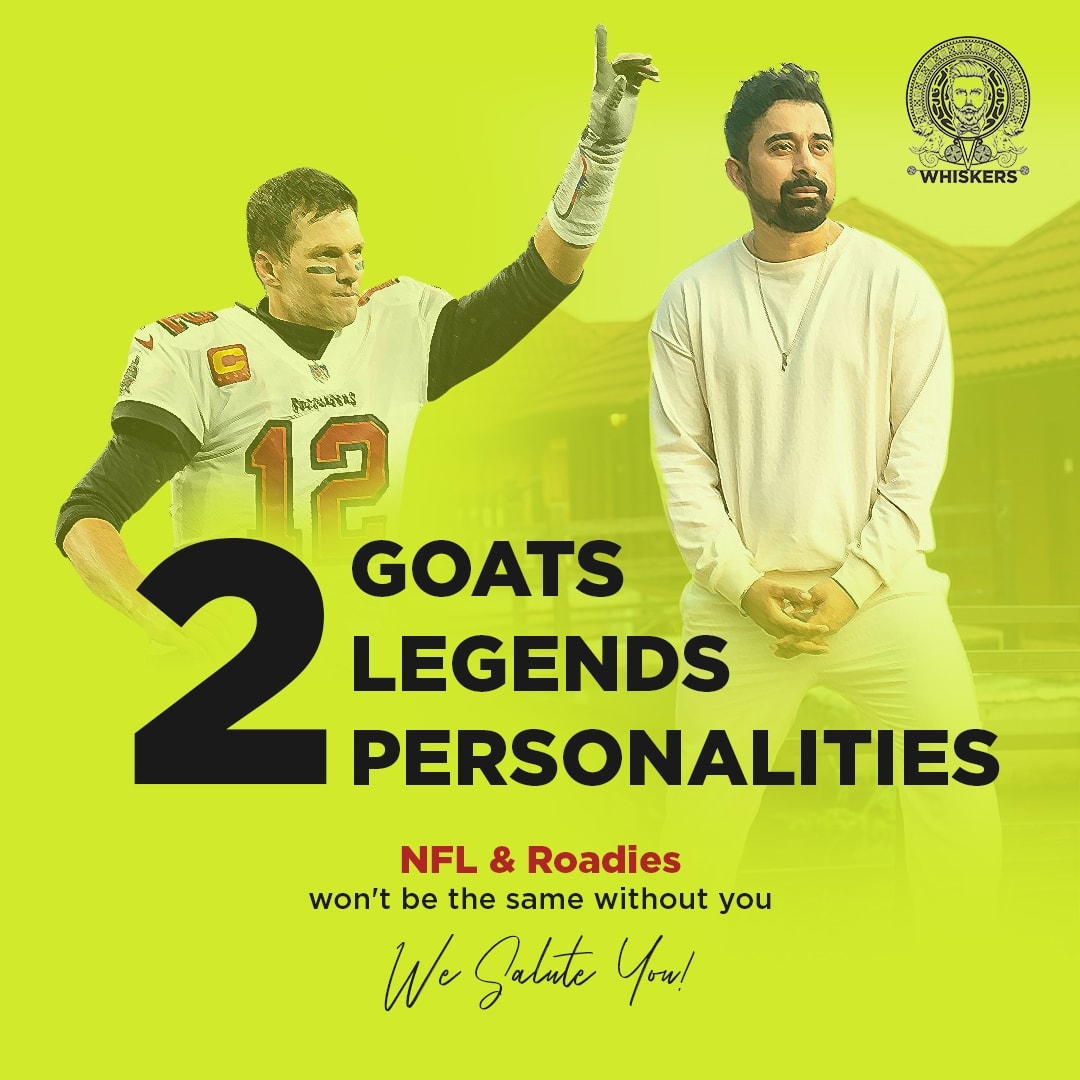 Thank you for giving countless kids, who posted your pinup pictures on their walls, nothing except a dream that they too can conquer the world! ✨

You are greatness personified <a href="/TomBrady/">Tom Brady</a> and <a href="/rannvijaysingha/">Rannvijay Singha</a>

#Whiskers #TomBrady #RannvijaySingha #MTV #NFL #MTVRoadies