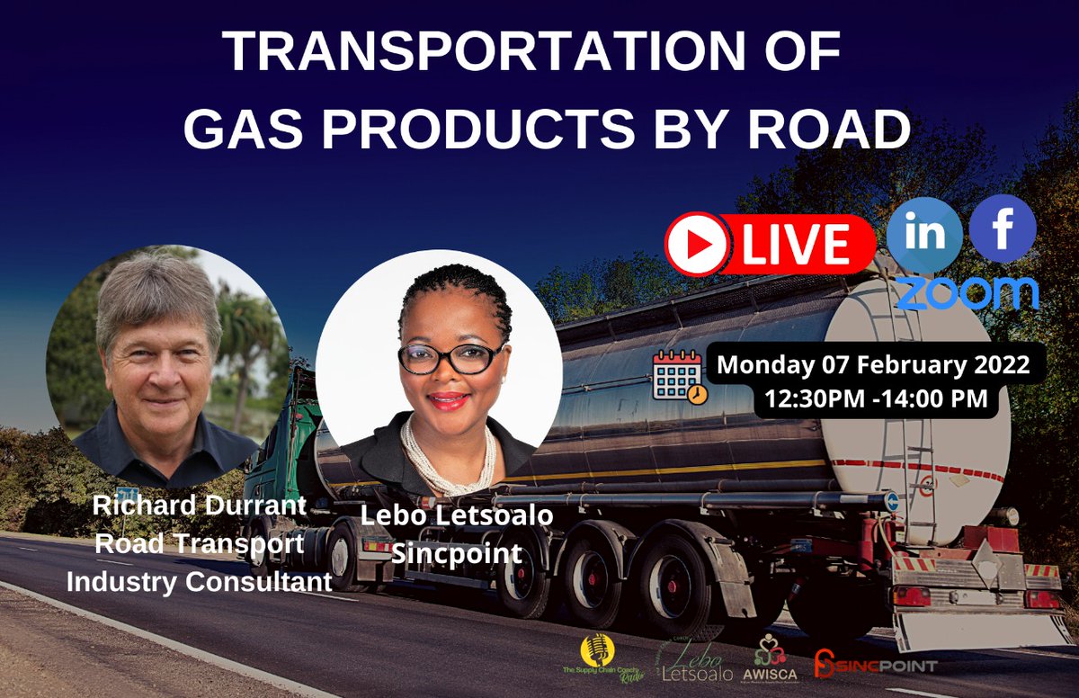 AWISCA1's tweet photo. TransportionofGasProducts 🚛⚠️❌                                                                    

 Be sure not to miss out as we continue with our 2nd series  on this topic 
with Richard Durrant 

Please register
https://t.co/heD6Ombzbm https://t.co/LvhP4m2gvW