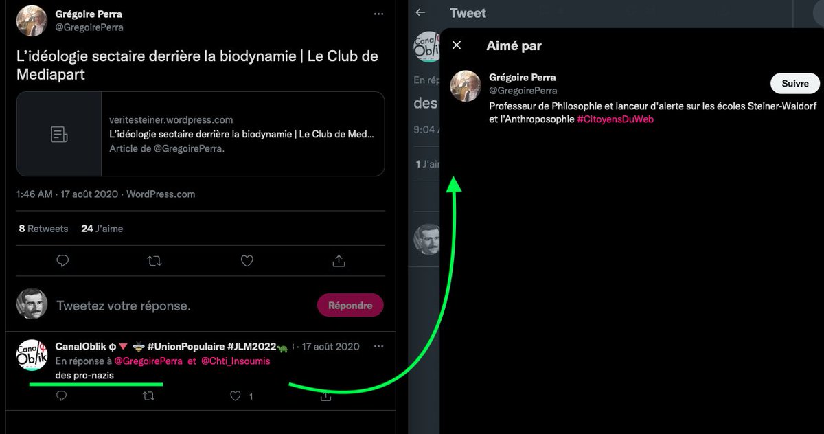 SylvainFreres's tweet image. J'ai pas vraiment pris le temps de refouiller les encouragements de GP l'anti anthroposophes qui encourage les twittos trollos à traiter l'anthroposophie du jour de pro nazi et pire encore...
 Mais y en a un paquet dis donc! 
#WebArchaeology