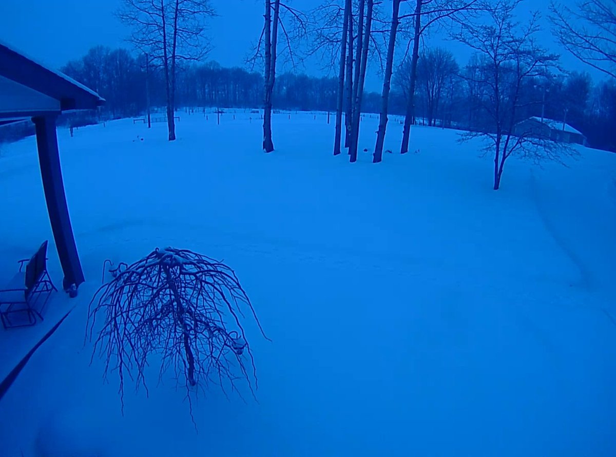 SQL412's tweet image. That's 5 inches of ice covered with a few inches of snow!  Driveway is gone for now.   Stay warm!  #winterishere #brrrrr