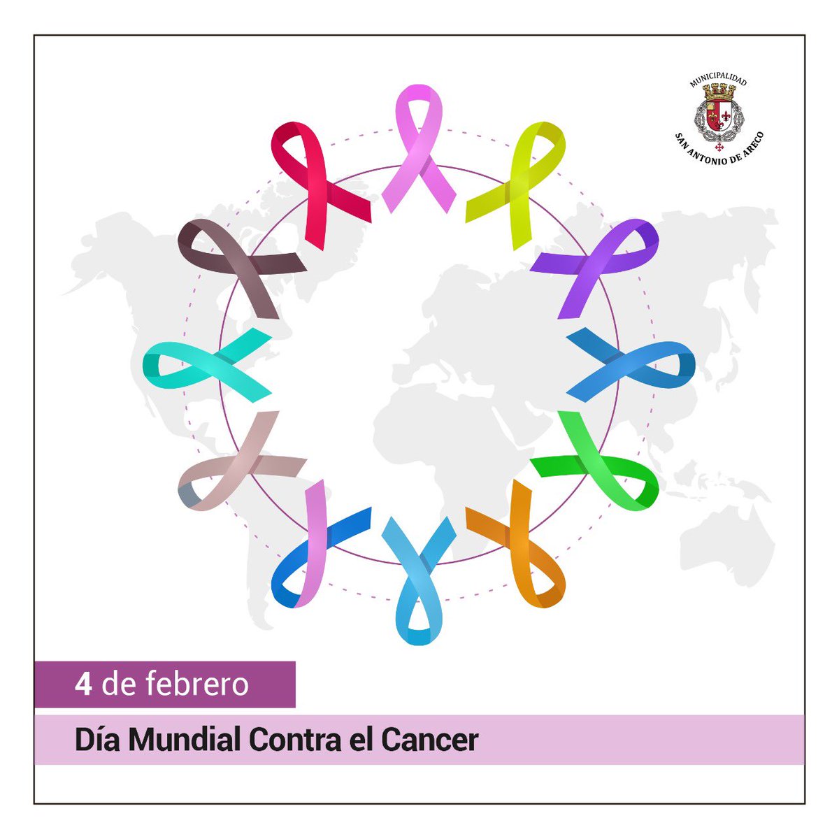 municipioareco's tweet photo. 🗓Día Mundial Contra el Cáncer 

Un día internacional que tiene como objetivo aumentar la concientización y movilizar a la sociedad para avanzar en la prevención y control de esta enfermedad. https://t.co/NNYzhwISwK