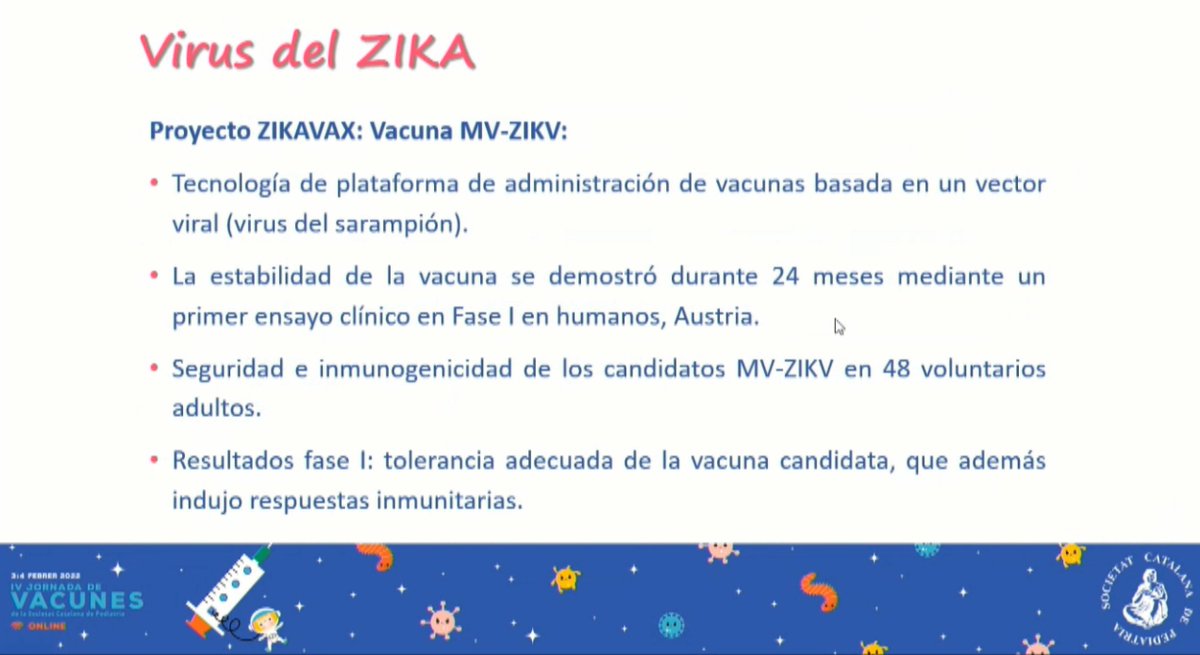 SCPed's tweet photo. Pel virus del Zika hi ha diverses línees d'investigació, però encara no hi ha cap vacuna comercialitzada (Lucía López Granados @luciagranados82 #VACSCP22 ) https://t.co/7SlgPJLfzs