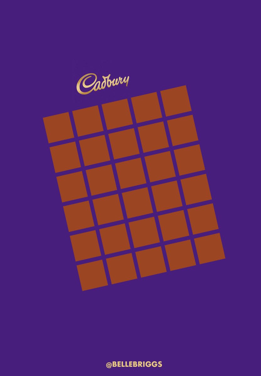 bellebriggs's tweet photo. How many squares? @CadburyUK 
 Advertise ANYTHING using the #Wordle grid. @OneMinuteBriefs https://t.co/wsY6bRIxn6