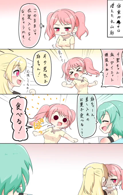 まんまるお山と減量(バンドリ漫画) 