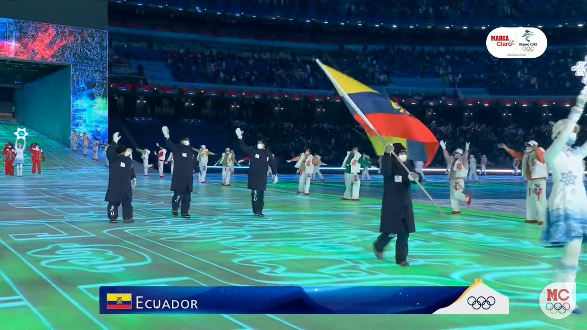ECUADORolimpico's tweet photo. ¡¡¡Grande Sarah Escobar hace historia en el desfile inaugural de @Beijing2022!!!

La primera mujer ecuatoriana 🇪🇨 en unos Juegos Olímpicos de Invierno ❄ a nivel absoluto

¡Orgullo ecuatoriano!!!🤩 https://t.co/vdUtdbrXal
