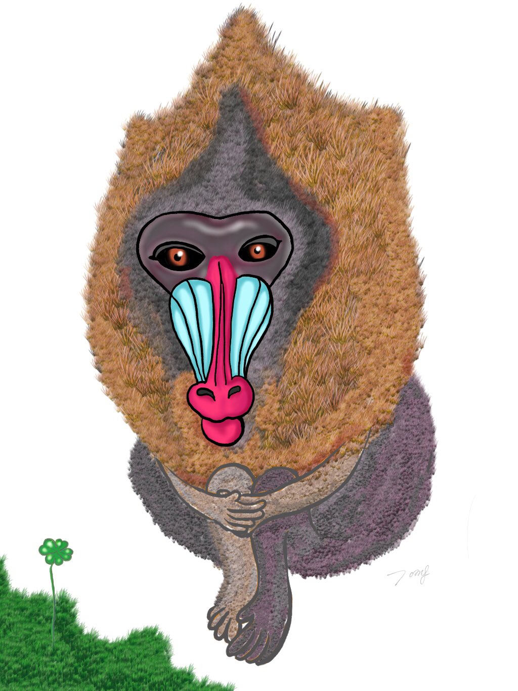 تويتر Tomoya 二人目のジャイアン على تويتر おもてたやつと違うのでけた ネコ以外の可愛いイラストに挑戦した マンドリル なぜこうなった イラスト T Co Fbqghw1xrg