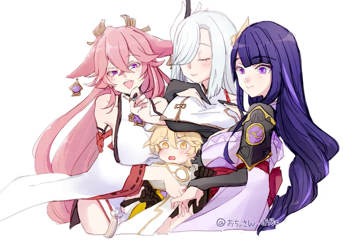 包みこまれる空君が見たいんじゃ!!って意見が一致したので二人で描いたよ!!!!
線画:あじょ(@ajyopo)  色塗り:おちょ(@xchikiochox) 
