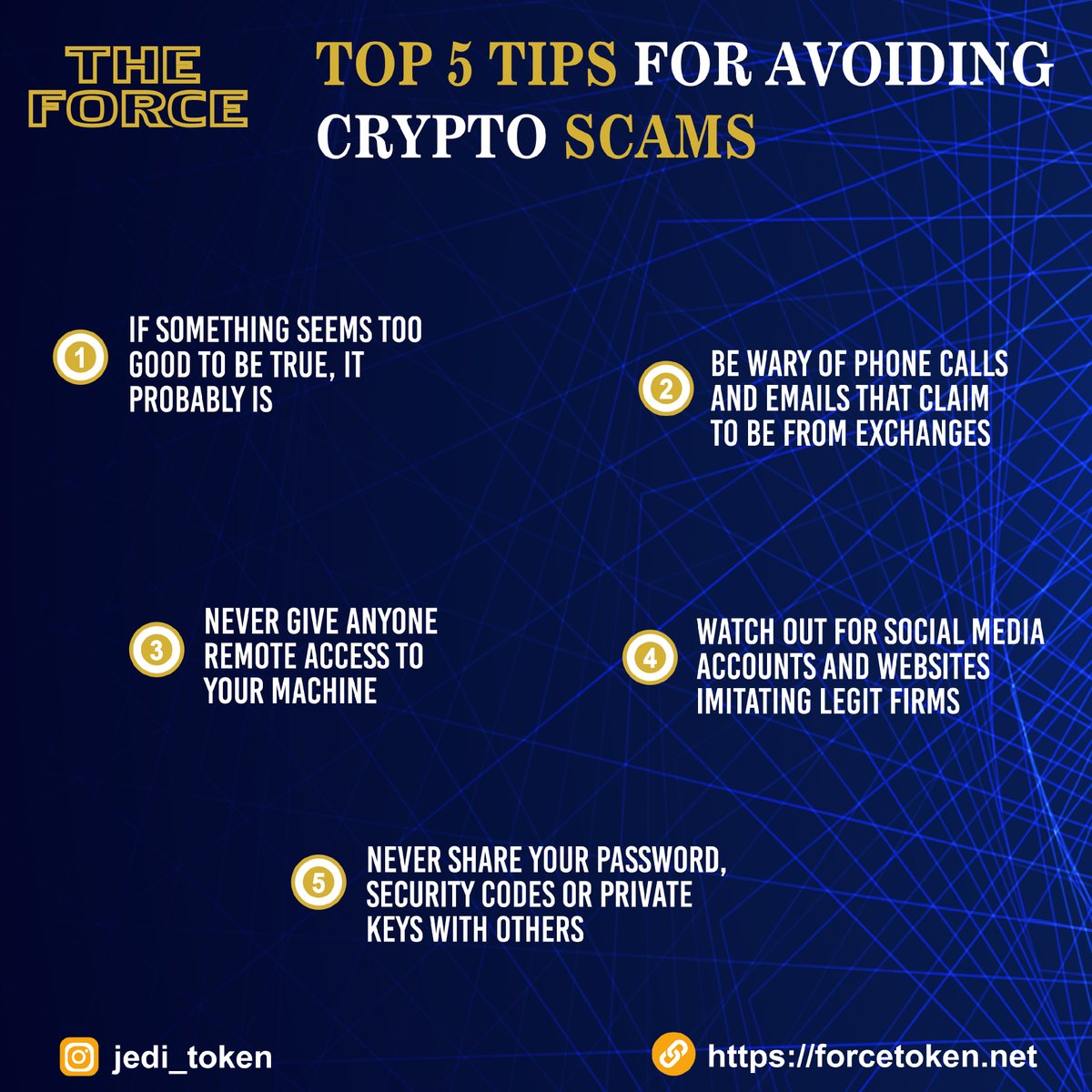 1ForceToken's tweet photo. Cryptocurrency scams are now a popular way for scammers to trick people into sending money. Follow these tips for avoiding crypto scams.
.
.
#TheForceToken #TheForce #StarWars #Burn #Reflections #Hodl #Memes #Liquidity #MemeCoin #Crypto #CrytoMemeCoin #Bitcoin #Ethereum #Reddit https://t.co/s2iQvuTxfb