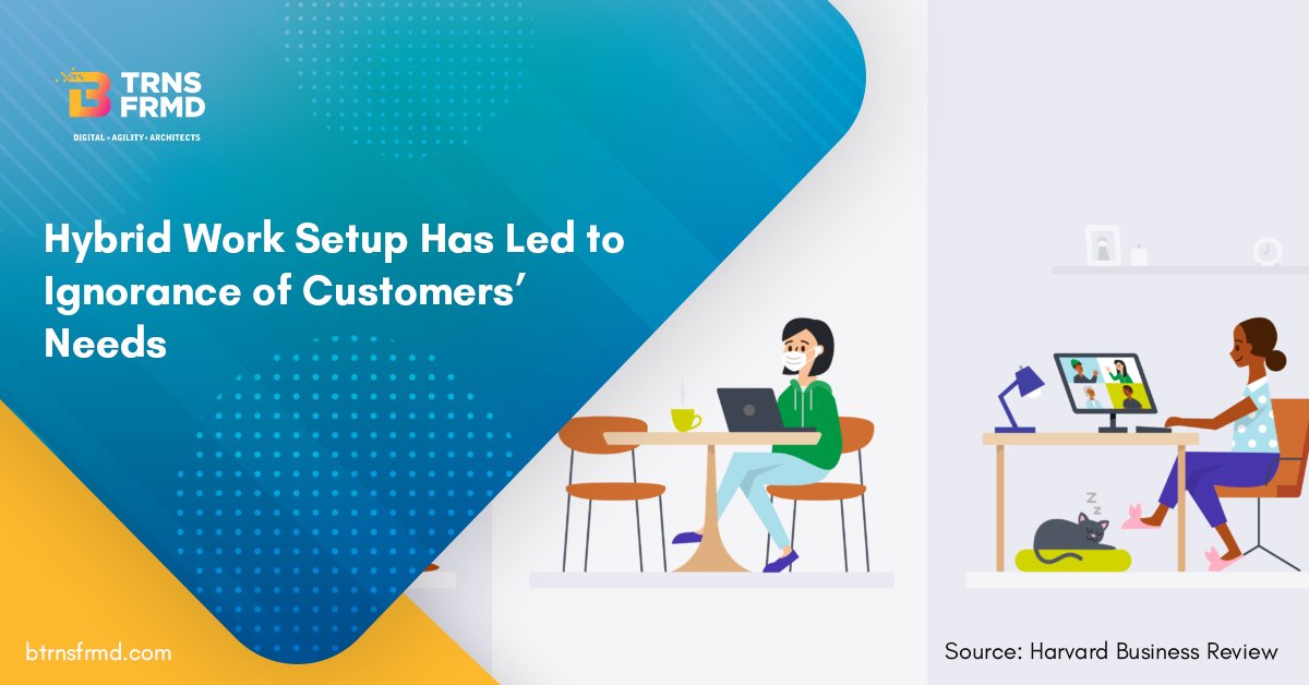 BTrnsfrmd's tweet photo. Before the pandemic happened, employees all over the organization had the leverage of interacting with different teams and staying updated about their customers' wants. This scenario changed drastically post-pandemic. https://t.co/4DTYDxBAok