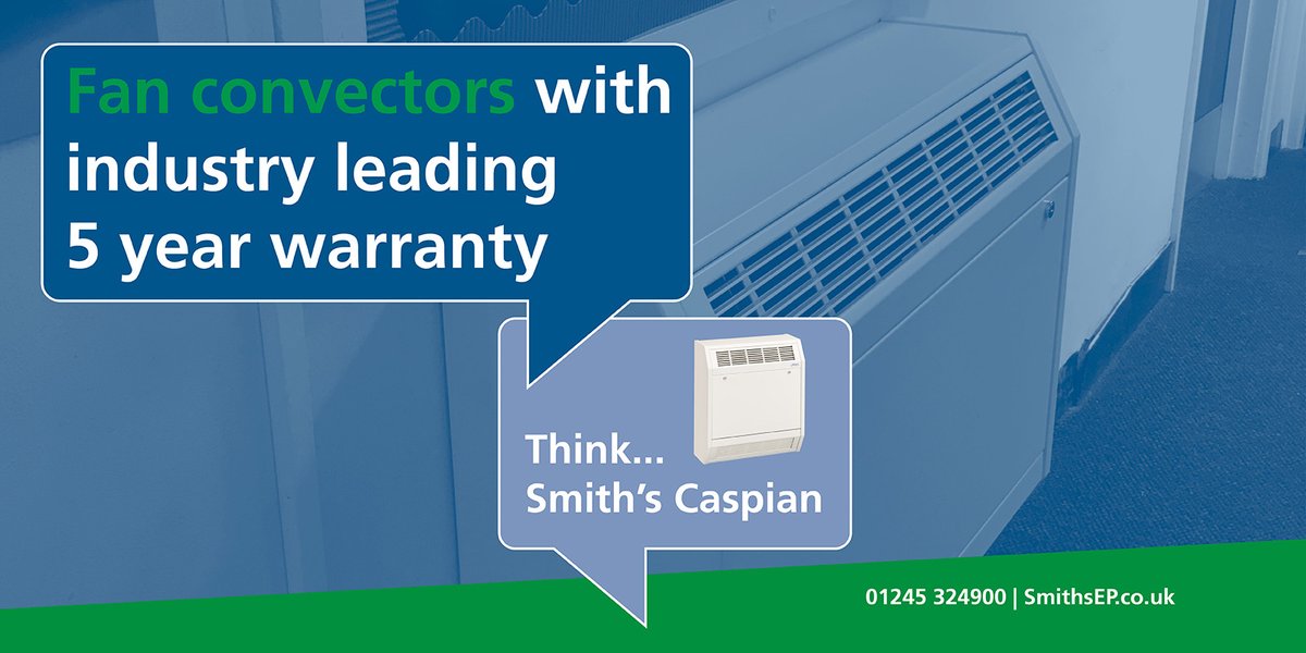 SmithsEP_UK's tweet photo. Caspian #fanconvector comes with a standard 5-year warranty so you can be sure it will be fit-for-purpose and continue to operate well into the future. https://t.co/z5kISbobqk Call 01245 324900 #ThinkSmiths #comfort #30YearsSmithsEP https://t.co/rvRaOjjRqF