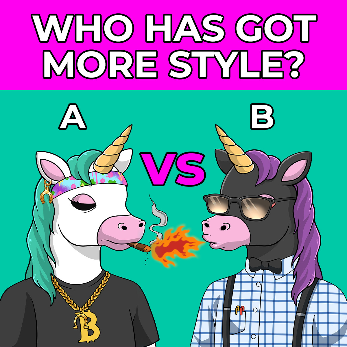 boredunicorngng's tweet photo. A or B??
You decide! 🦄🦄🦄
----
#nfts #nft #nftart #NFTCommunity #boredunicorngang #Entrepreneur https://t.co/ahZVMXgigf