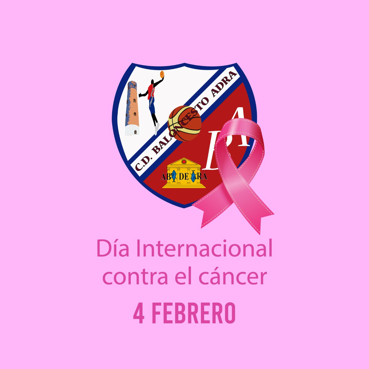 Desde el CD Baloncesto Adra queremos dar nuestro apoyo a todos los pacientes oncológicos, así como a sus amigos y familiares.

#4Febrero #DiaInternacionalContraElCancer