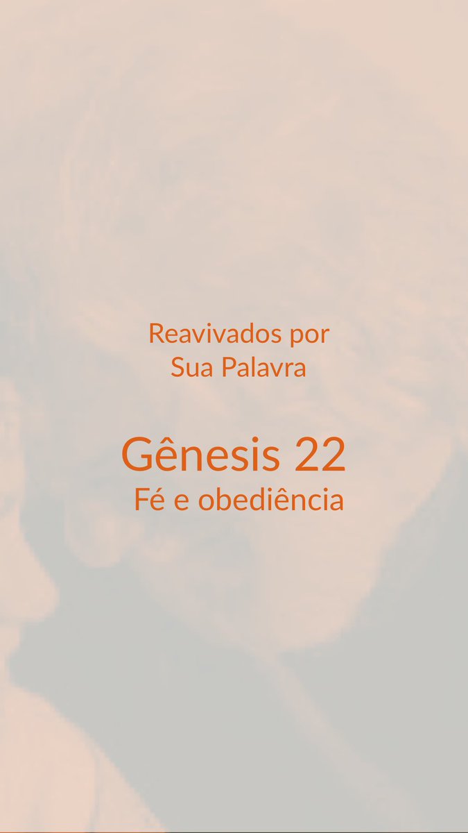 Reavivados por Sua Palavra

Quando Deus pede Isaque, na verdade é Abraão que Ele quer.
#rpsp #salt #faculdade #iasd

instagram.com/tv/CZji75jgSJy…