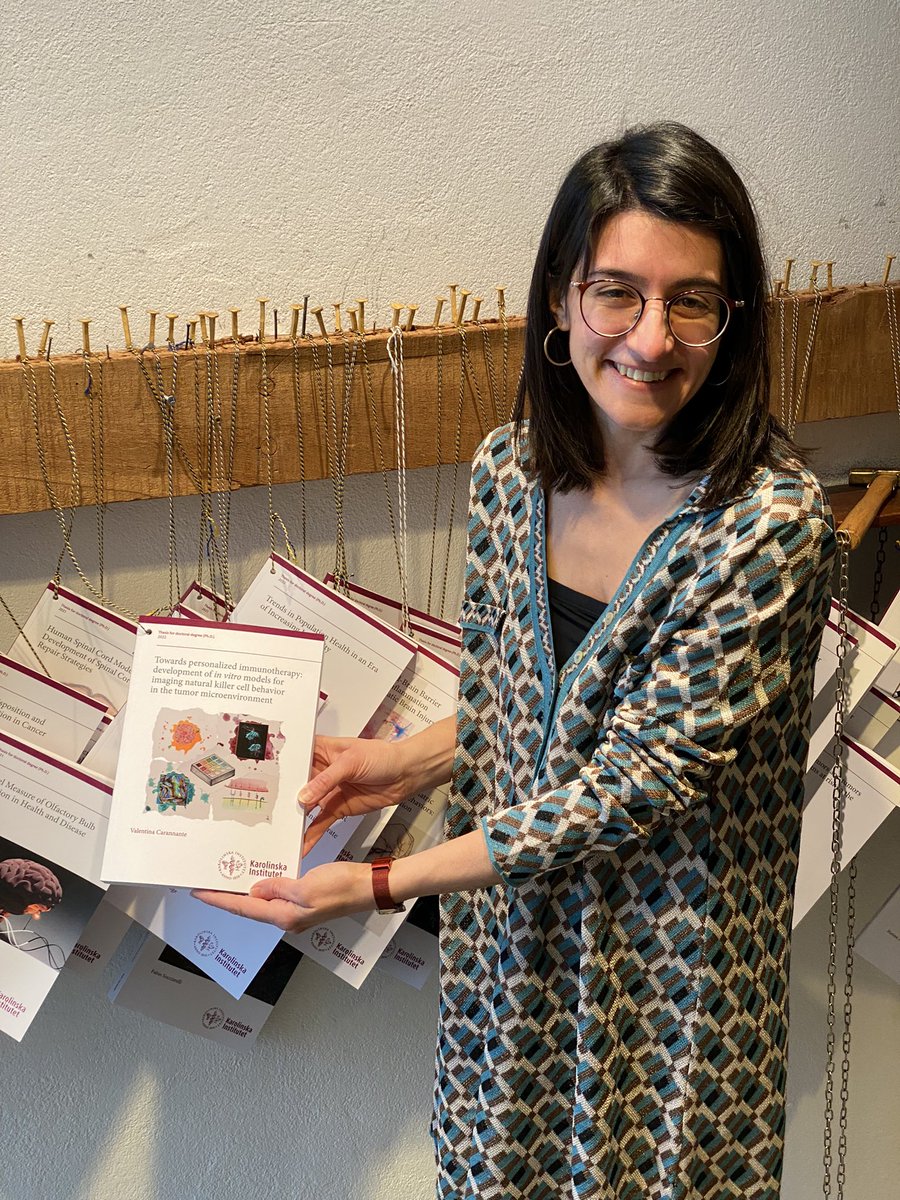 OnfeltLab's tweet photo. Congratulations to @Vale_Carannante for nailing her impressive thesis on NK cells in the tumor microenvironment. We look forward to the defense in a few weeks with @CerwenkaLab as opponent. @karolinskainst https://t.co/SVe0LN1rRO