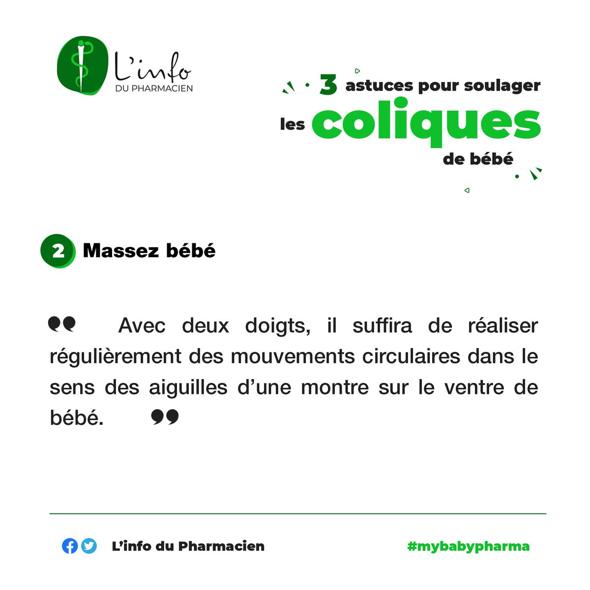 linfopharmacien's tweet photo. Garder le sourire car, les coliques chez votre bébé vont s'atténuer au fur et à mesure qu'il grandira 😀.

En attendant, voici quelques astuces pour le soulager. 👇🏾

D'autres astuces à partager ?

#linfodupharmacien #coliques #coliquebebe #mybabypharma https://t.co/DVhYRGmFLr