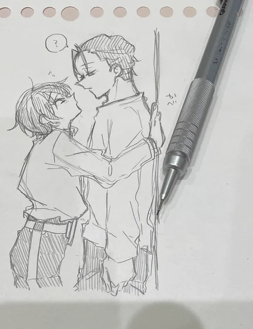 #カリ腐マ   💚 >> 🧡
(アナログの落書きです。どういう状況かは知らん) 