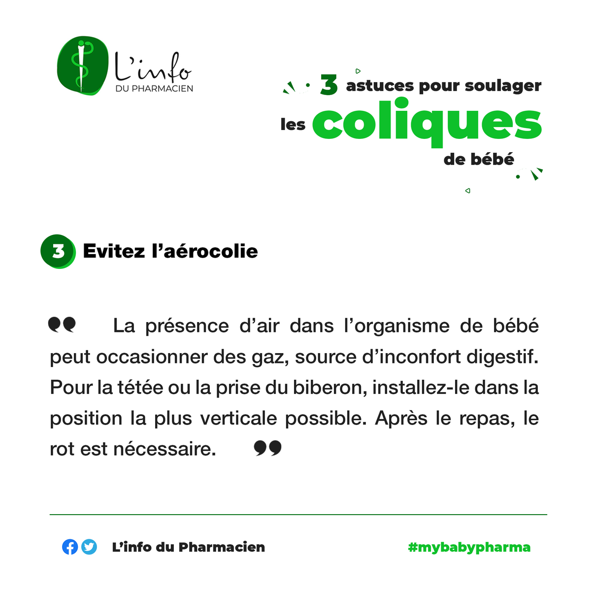 linfopharmacien's tweet photo. Garder le sourire car, les coliques chez votre bébé vont s'atténuer au fur et à mesure qu'il grandira 😀.

En attendant, voici quelques astuces pour le soulager. 👇🏾

D'autres astuces à partager ?

#linfodupharmacien #coliques #coliquebebe #mybabypharma https://t.co/DVhYRGmFLr