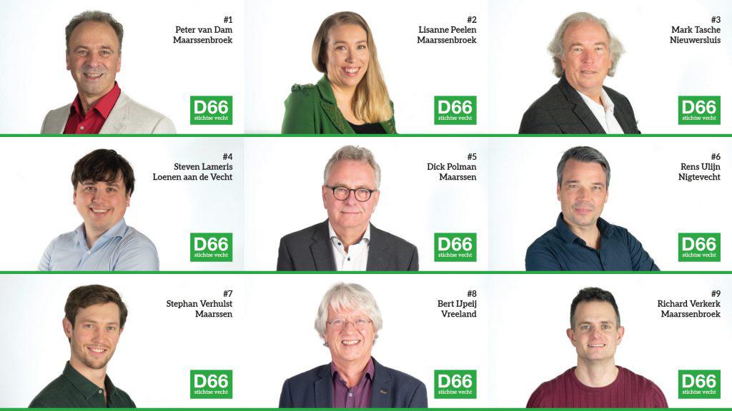 D66 Stichtse Vecht doet nu officieel mee aan de gemeenteraadsverkiezingen! Stem dus 14, 15 of 16 maart op lijst 12! 👇