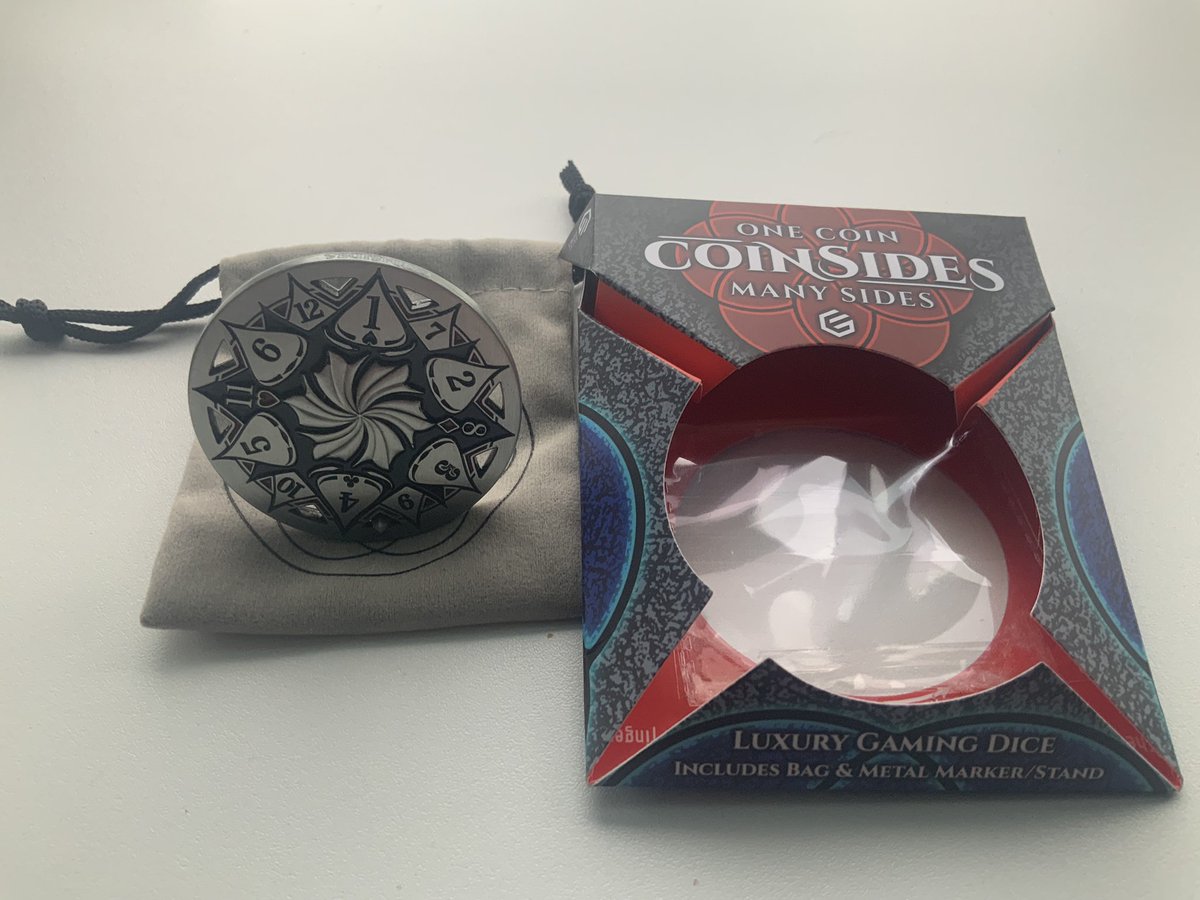 critographer's tweet photo. Today I received this beautiful #Coinsides coin by @ex1stgames! I’m very impressed with the quality of these and look forward to working together with Charles again on his next project!
#ttrpg #RPG #DnD #dice #dungeonsanddragons #pathfinder #dnd5e #osr #tabletop https://t.co/c4SSo4Z8sc