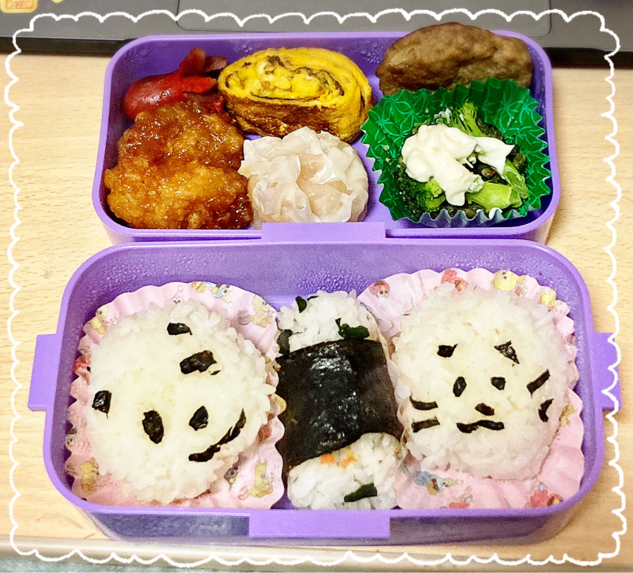 しおん 今日のお弁当可愛くしてみた 下手くそやけどww キャラ弁 練習中 花嫁修行 T Co Xuyexz66db Twitter