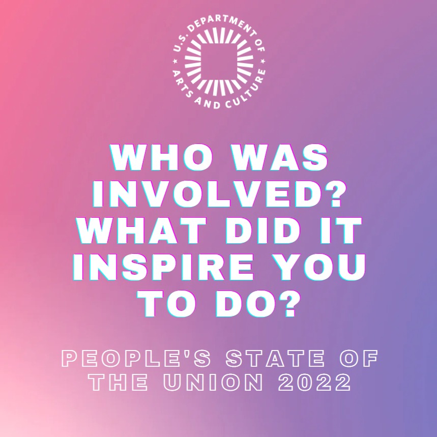 Delve into ✨inspiration✨ and join us at the 2022 People’s State of the Union. More information on usdac.us/psotu.