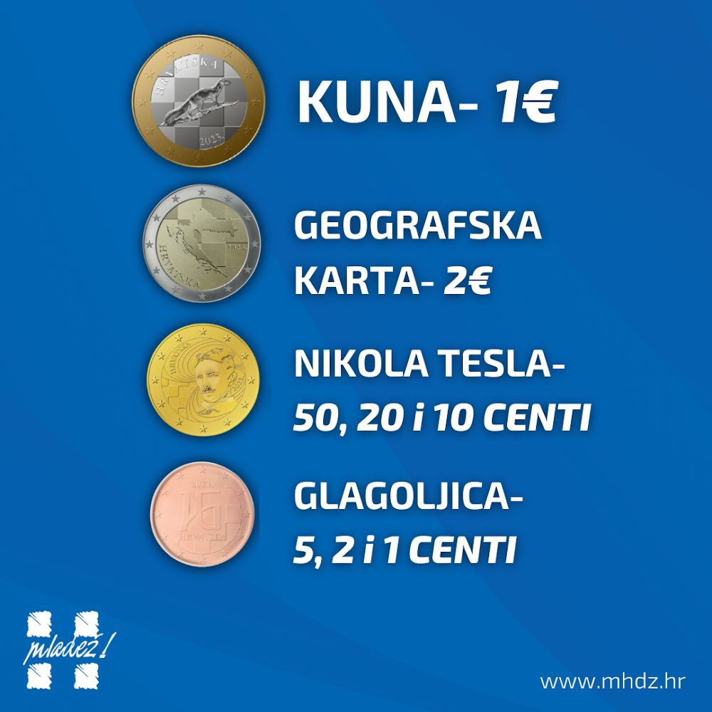 Na današnjoj sjednici Nacionalnog vijeća za uvođenje € kao službene valute u 🇭🇷 predstavljena su najuspješnija idejna rješenja za nacionalne strane na hrvatskim kovanicama eura i centa. ⤵️
