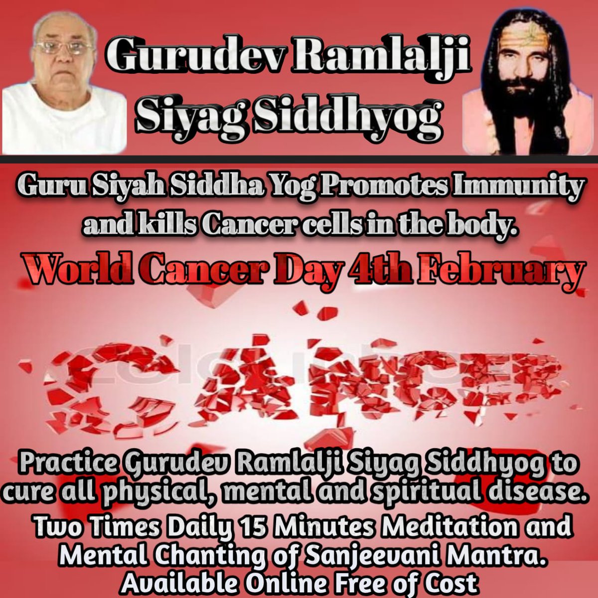 Krt_C06's tweet photo. #YogaCuresCancer
Gurudev Siyag Siddyog is free🆓🌺 https://t.co/SSNLkBxqmN
