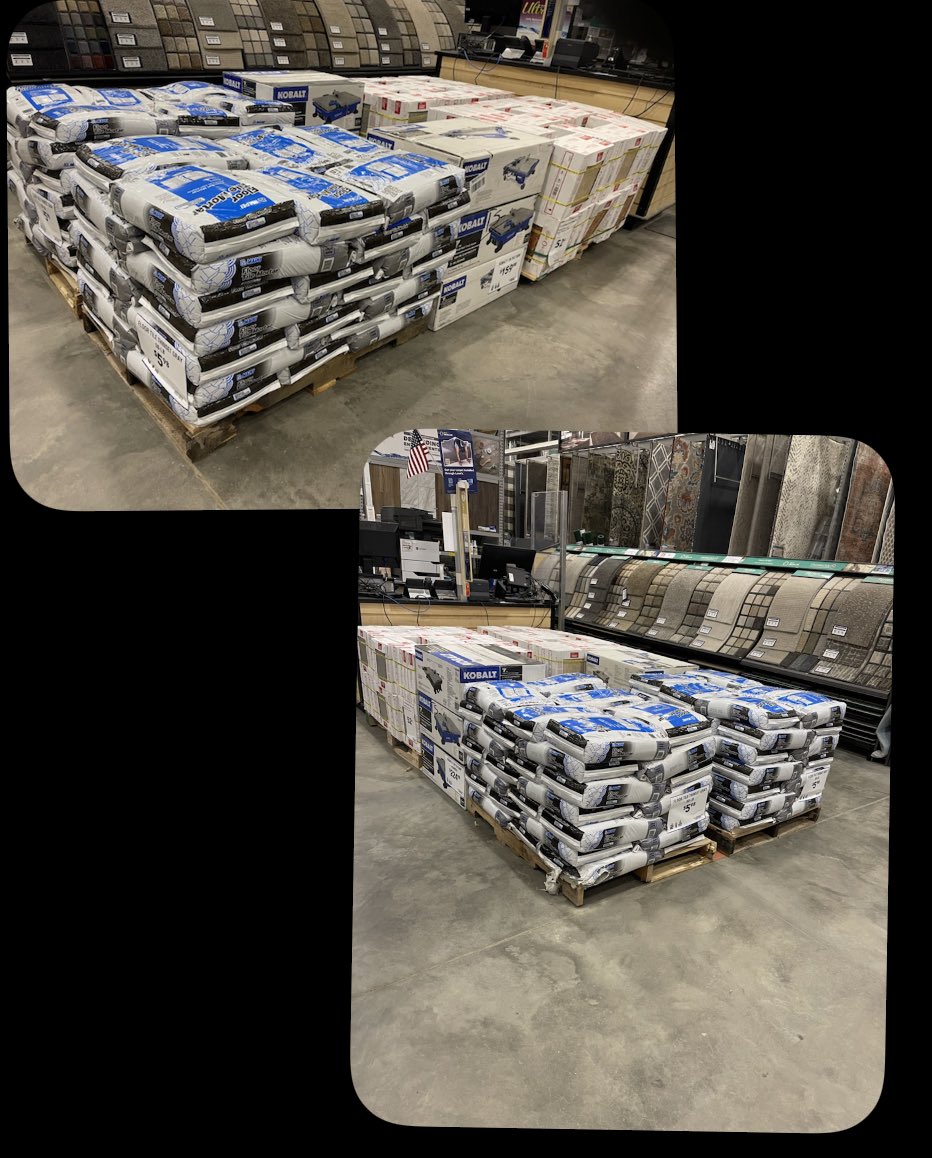 I would like to thank the flooring team for some off shelf merchandising! #livefromthecoast #GautierProud #drivingsales