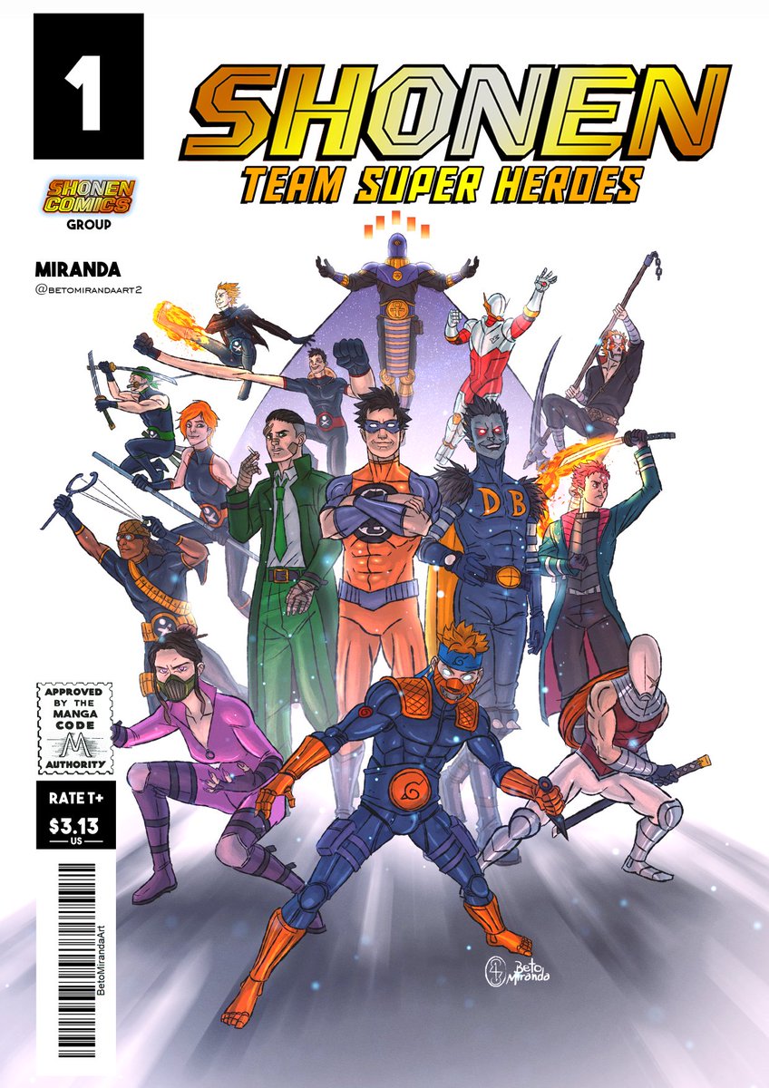 betomirandaart2's tweet photo. If Shonen Jump was a american comic book publisher?
Shonen Comics is an art series REIMAGINING the heroes of manga in an American comic style, which character do you think should get this makeover?
#ShonenComics #ShonenJump #ShonenTeamSuperHeroes #Comics #Manga https://t.co/P0jiqjyuT4