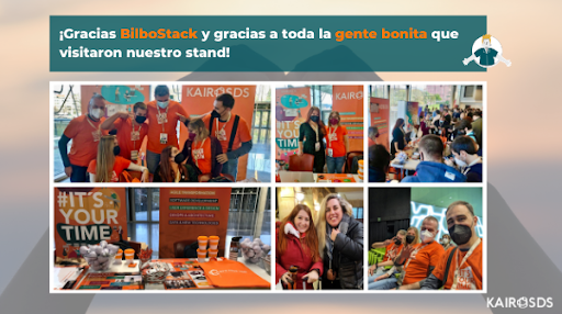 WeAreKairos_'s tweet photo. Todavía nos dura el subidón... ¡muchísimas gracias por este reencuentro @BilboStack!🤩
¡Y a todos y todas por arrasar con nuestros regalos, participar en nuestro sorteo y conocer a nuestros compañeros @quierodata, @IrnMM, @IreneSolana y @manufosela!🧡
#BilboStack22 #SomosKairós https://t.co/2xTjyDvTHJ