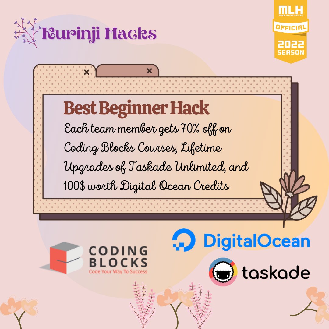 KurinjiHacks's tweet image. Prize Reveal 😍
Win cool prizes at Kurinji Hacks by building cool projects ☺️
Register soon 🥳
Application Deadline: 7th Feb 2022 🗓
🌟 Register here: bit.ly/kh_hacker
🗓 When: Feb 11-13 2022
🌏 Website: lnkd.in/g5u7cdXS
#KurinjiHacks #womenwhocode #WomxnInSTEM