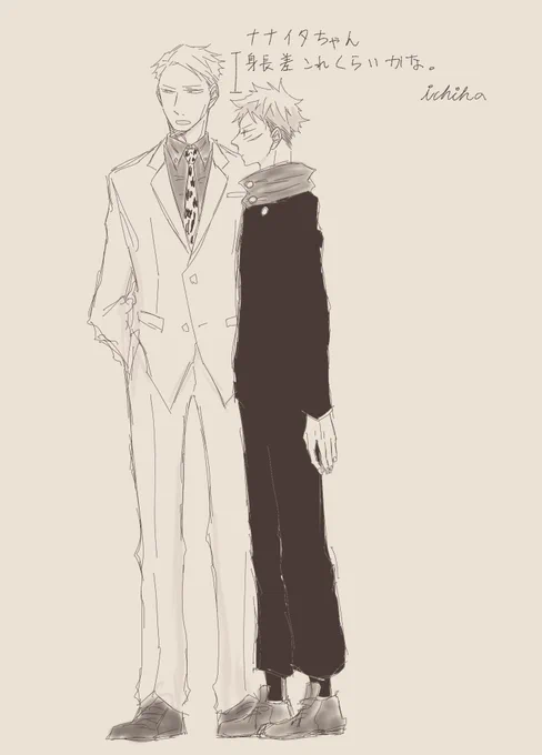 ペン入れました✒︎✨
七虎描く時の資r(遅すぎやしないか)
服の線粗いのは許してください😵‍💫

よく使っているペンのメモなど🖋
絵自体に使ってるペンは少ないですが慣れたら色々使っていきたいです。 