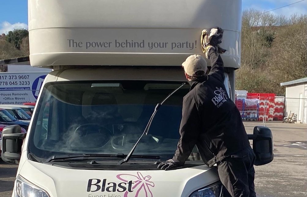 BlastEventHire's tweet photo. Making the most of the sun in our yard this afternoon, giving some of our vans and lorries a clean after a wet and windy morning🧽🚚 https://t.co/g3TXOUU33u