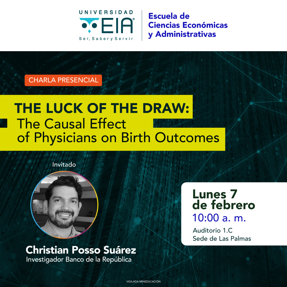 Escuela de Ciencias Económicas y Administrativas (@ecea_eia) on Twitter photo Les invitamos al primer seminario 2022 de la Escuela de Ciencias Económicas y Administrativas de <a href="/UniversidadEIA/">Universidad EIA</a>
🗓️Lunes 7 de febrero 10:00 a.m. Auditorio 1.C sede de Las Palmas
Si no puedes asistir --- bit.ly/3AVBKGA
#Economía #Economíaysalud Les invitamos al primer seminario 2022 de la Escuela de Ciencias Económicas y Administrativas de <a href="/UniversidadEIA/">Universidad EIA</a>
🗓️Lunes 7 de febrero 10:00 a.m. Auditorio 1.C sede de Las Palmas
Si no puedes asistir --- bit.ly/3AVBKGA
#Economía #Economíaysalud