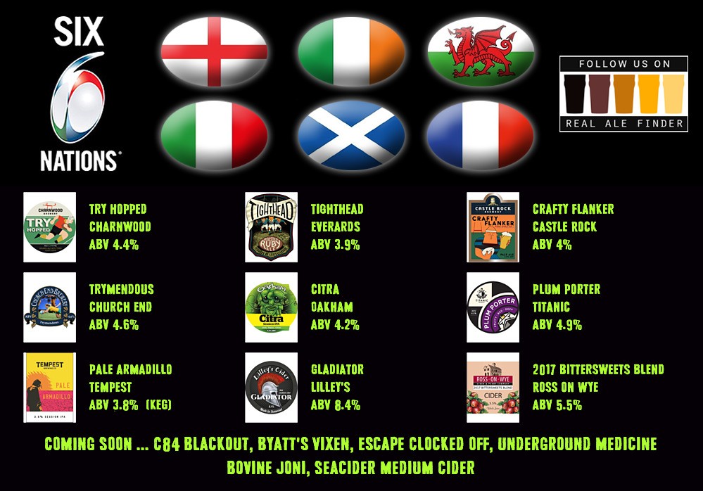 Another Six Nations template to promote your #beers for this weekend

#6Nations #SixNations <a href="/charnbrew/">Charnwood Brewery</a> @Everards1849 <a href="/CRBrewery/">Castle Rock Brewery</a> <a href="/churchendbeer/">Church End Brewery</a> <a href="/OakhamAles/">Oakham Ales</a> <a href="/TitanicBrewers/">Titanic Brewery</a> <a href="/RossCider/">Ross Cider</a> <a href="/CAMRA_Edinburgh/">Edinburgh CAMRA</a>
#RealAleFinder #realale #pubs #weekendvibes #weekend