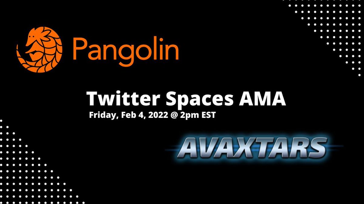 📣Hello PangoFam🧡 Are you ready for a great AMA with @Avaxtars_Game ? 👀 🏆Get the chance to earn: 1 PAGM + 2 Gen1 Common + 5 Gen2 Common and 5 Gen2 Uncommon Avaxtars To be one of the 13 winners 🔁RT & Like this post ✅Follow @Avaxtars_Game & @pangolindex #GameFi #Avalanche