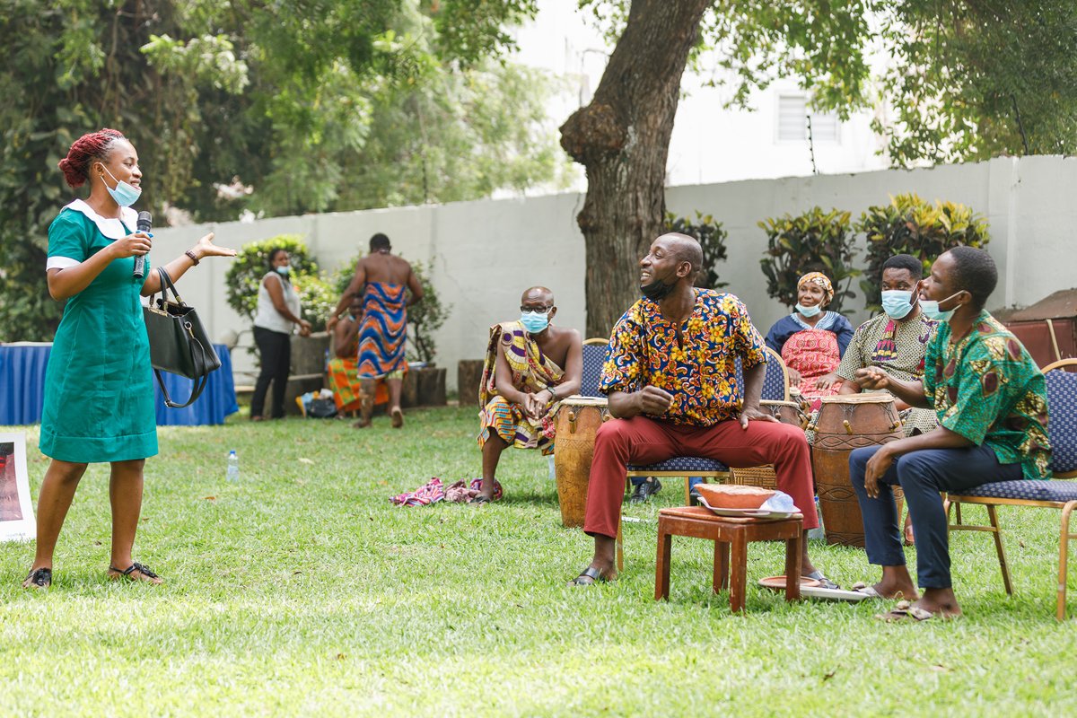Photo from a dramatic sketch at Ghana's World NTD Day commemoration that highlighted challenges in health equity of NTD services. Photo credit: FHI 360