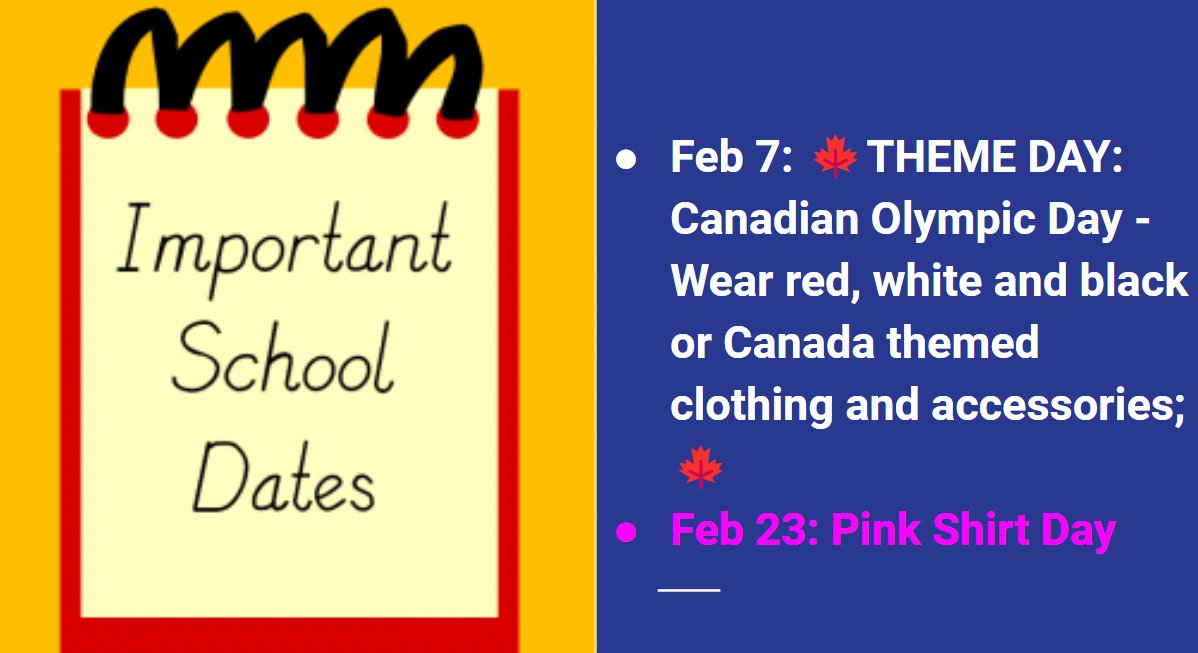 The Canadian Olympic theme day will go ahead on Monday, Feb.7 at GE. See below. 🙂🇨🇦
