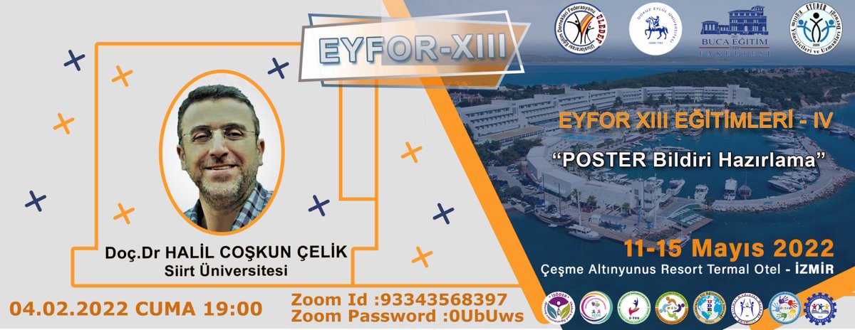 uledef's tweet photo. #EYFORXIII Bildiri Hazırlama-Poster Bildiri Hazırlama
4 Şubat 2022 Cuma Saat 19:00
https://t.co/mblomFWaD8
Zoom Id :93343568397
Zoom Password :0UbUws https://t.co/vHQbFVKSOh
