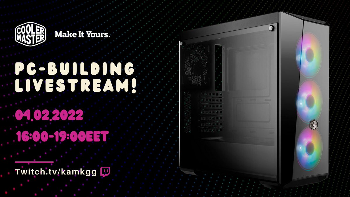kamk_gg's tweet photo. We are LIVE with the @CoolerMasterND @CoolerMaster  PC-Building Stream, from the https://t.co/8lNHYG2oty Offices 🤩

https://t.co/DN6ihPSlvB 📹

Interested in some of the equipment you see? Visit https://t.co/xyHGfXKhlj to get it for yourself!

#esportsfi https://t.co/oT3vxakzqW
