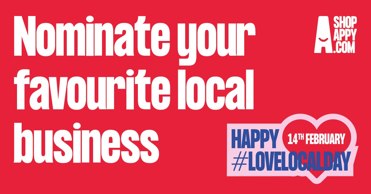 Wanting the spread the love this month? Why not nominate a local business you adore for #LoveLocalDay. To nominate your favourite local business, follow this link 👉 shopappy.com/love-local-day.