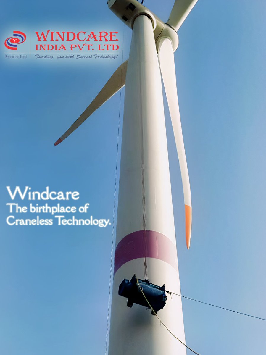 Windcareindia's tweet image. Hi everyone!

Applause to our team who successfully finished a Generator Rising work of a 2 MW machine with our Craneless Technology for a leading company which took place in Gujarat, Today.

#windcare #cranelesstechnology #componentreplacement #windenergy #windpower #windturbine
