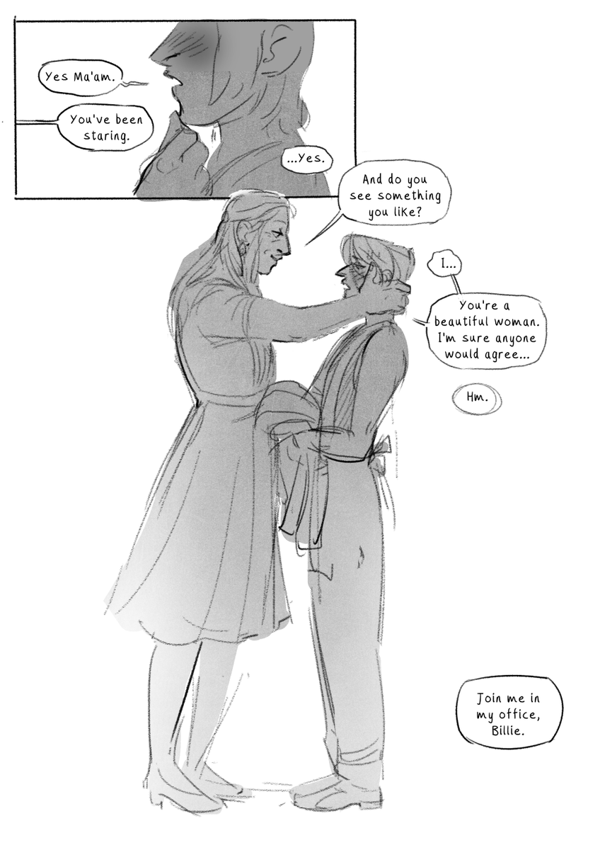 Draxoplasm's tweet photo. ⭐️Good morning ;)
Here's a previously exclusive $5 tier comic!
Featuring mob AU Billie/Sylvia (non canon)
Boss/employee, power dynamic, t4t, rough sex ��
-----
1/4

Comments, rt's and qrt's very appreciated!❤️ https://t.co/FAecPZLPqw