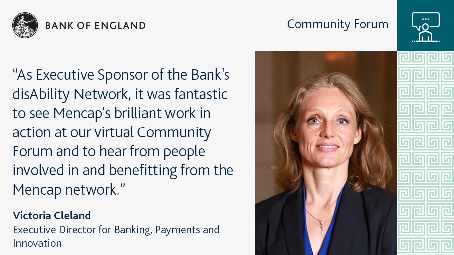 bankofengland's tweet photo. We held our #BoECommunityForum on Tuesday with Victoria Cleland and @mencap_charity. Thanks to everyone who contributed to the discussion. Find out how your community organisation can help us host a similar event in your area: https://t.co/bm7ysX7Oo7 https://t.co/7J3OUuDX4N
