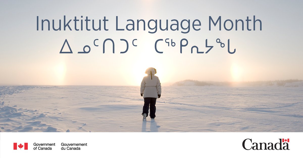 OCOLCanada's tweet photo. February is #InuktitutLanguageMonth!
DYK that according to @StatCan_eng ’s 2016 census, 42,065 people reported being able to speak an Inuit language? Learn more about Indigenous languages: https://t.co/GFPZqNf8UV https://t.co/9mAHQa9GTz