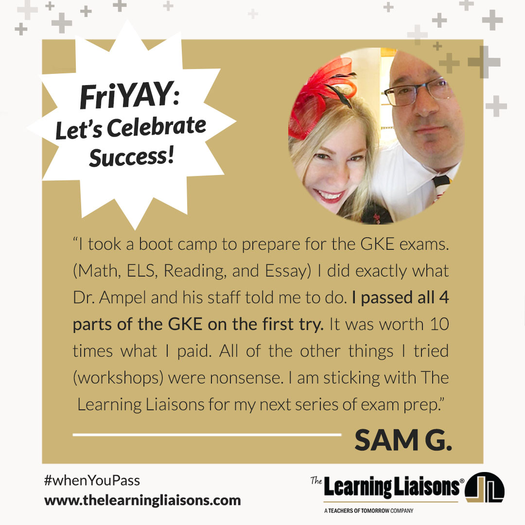 LearningLiaison's tweet photo. It's Friday and you know what that mean, time for some more #FRiYAY Success!

Congratulations Sam!

#whenYouPass
#TExES #FTCE #Praxis #FELE #ProEd #tgif #passed #GKE #GKT #math #ELS #reading #essay https://t.co/8Zi82gaMw2