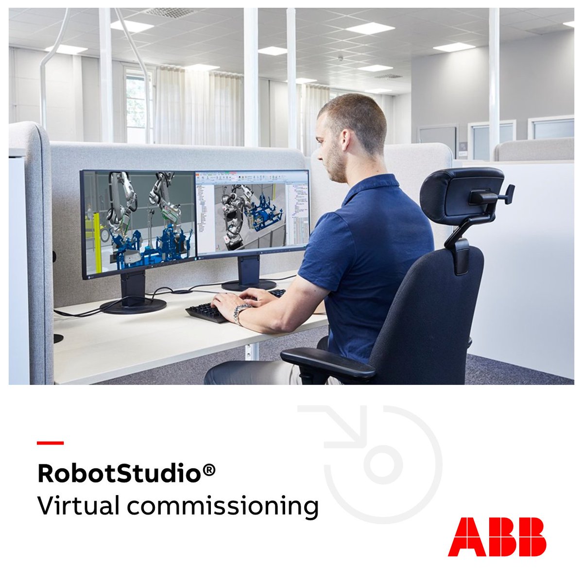 ABBRobotics's tweet photo. Configure, design &amp; commission everything from individual robots to complete robot systems in a virtual environment w/ #ABB’s #RobotStudio® software. W/o the risk of committing to any investment beforehand, customers can test &amp; refine solutions. https://t.co/vcpiiDKUFZ https://t.co/yc7lcoXuzA
