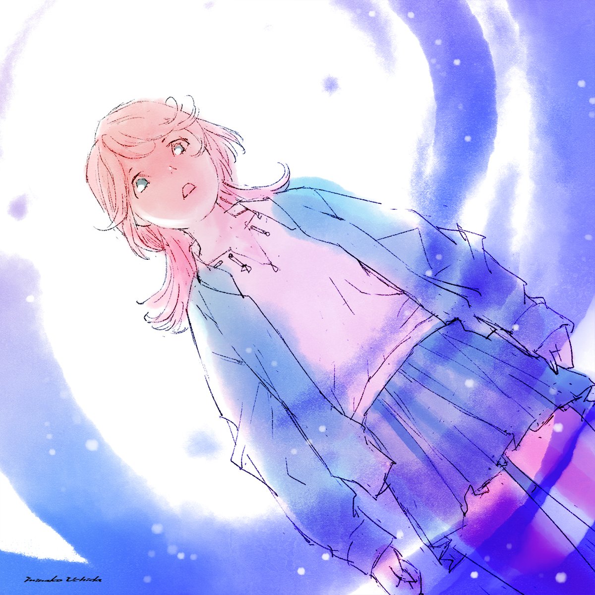 「覗き込んだら 」|内田美奈子のイラスト