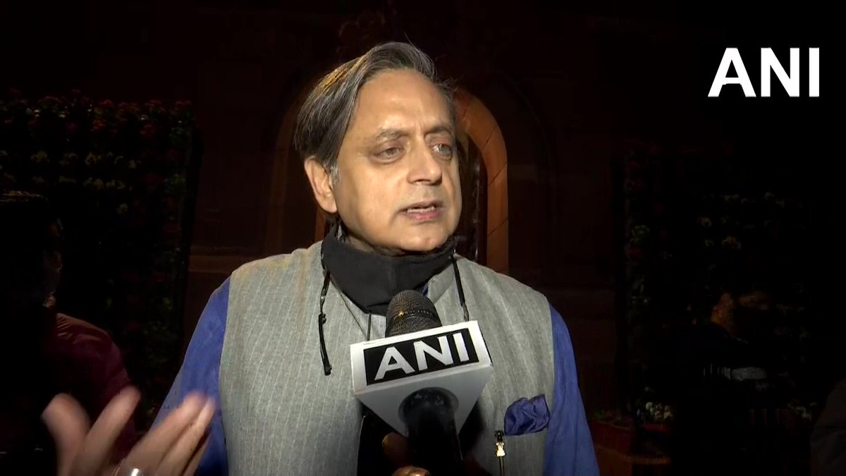 ANI's tweet photo. This kind of policy is wrong (on Udupi hijab row). We've Sikhs who wear turbans, Christians have their crucifix around their neck, we've Hindus who sometimes comes with 'Tilak', all of this is normal: Congress MP Shashi Tharoor https://t.co/vu35GHQ2gi